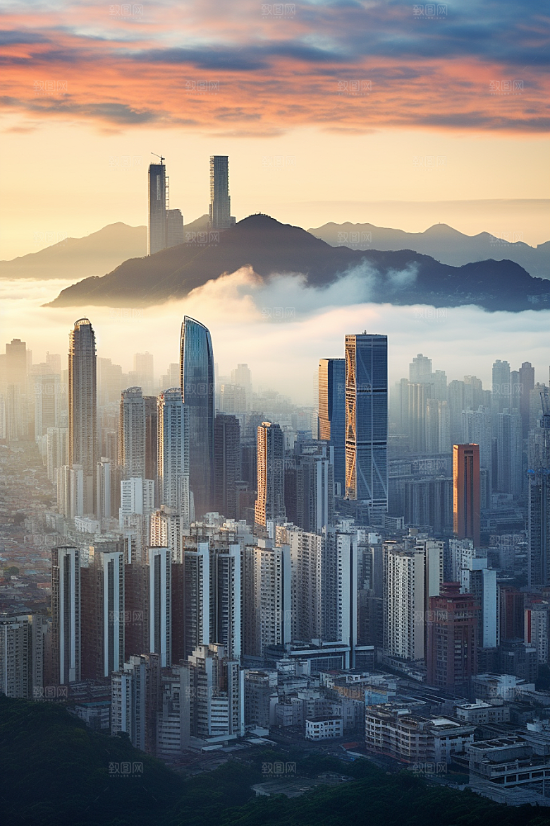 深圳城市风光地标旅游摄影图