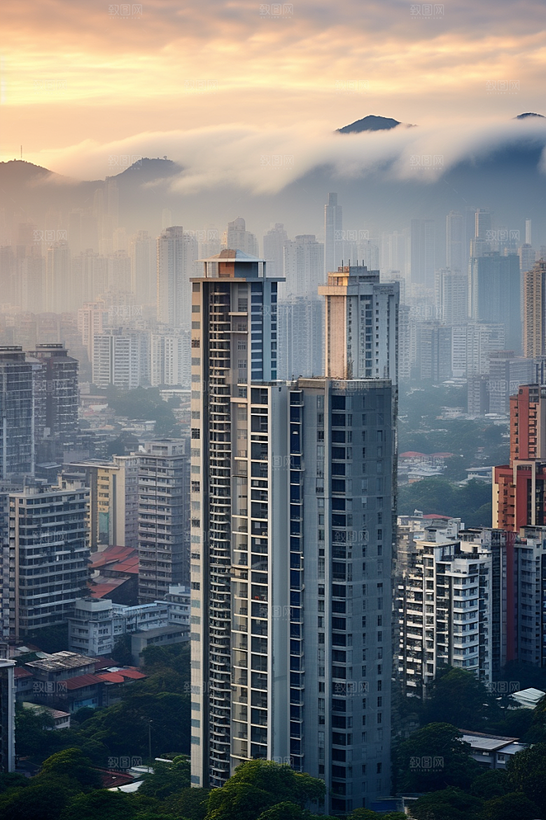 深圳城市风光现代化风景摄影图