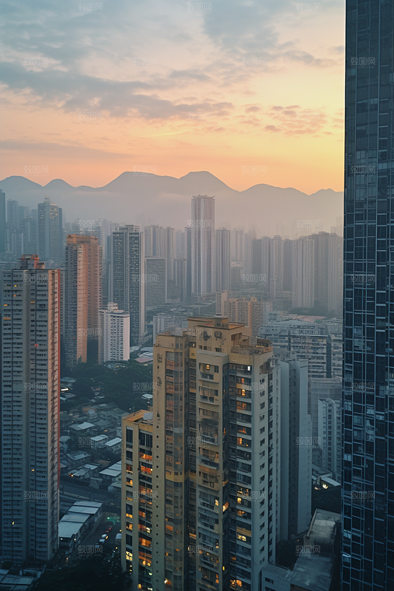 深圳城市风光旅游新城摄影图