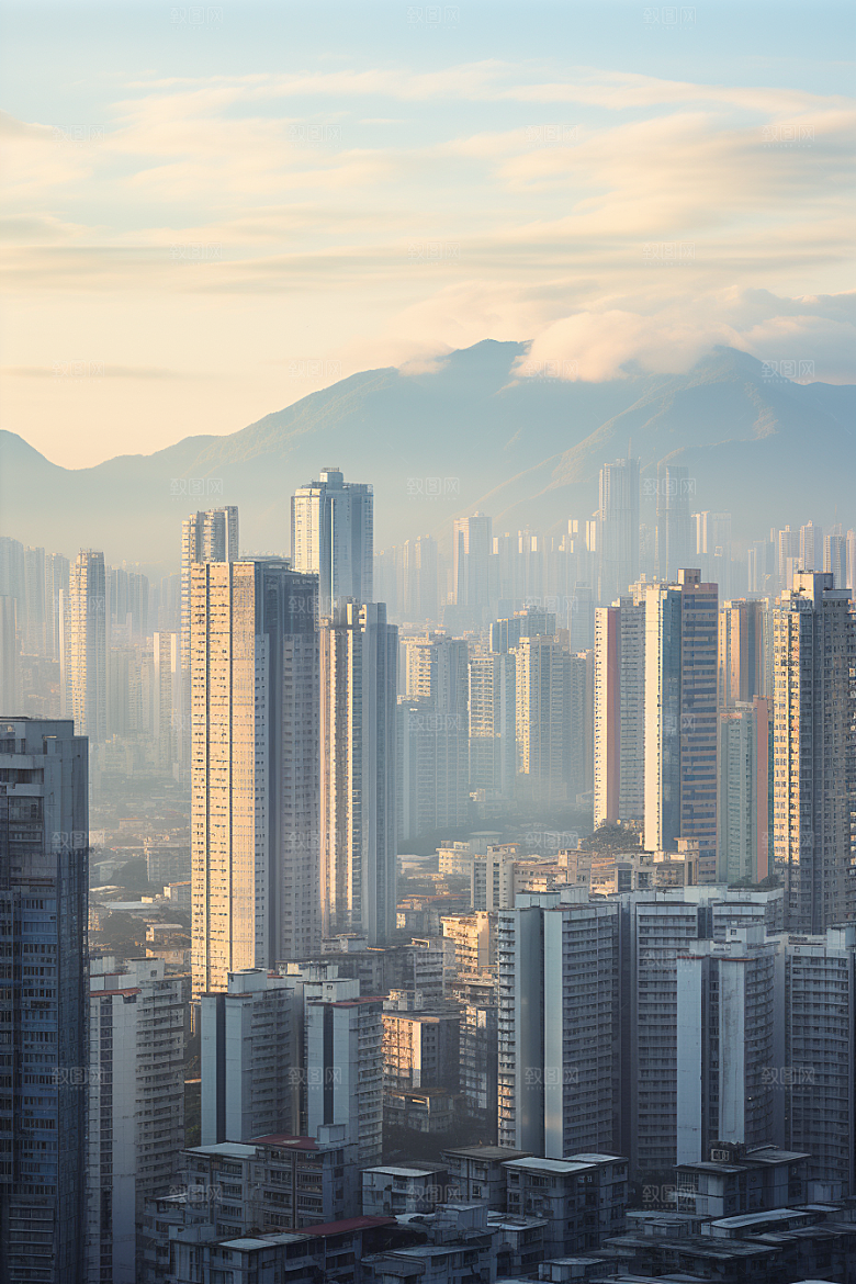 深圳城市风光高清景色摄影图