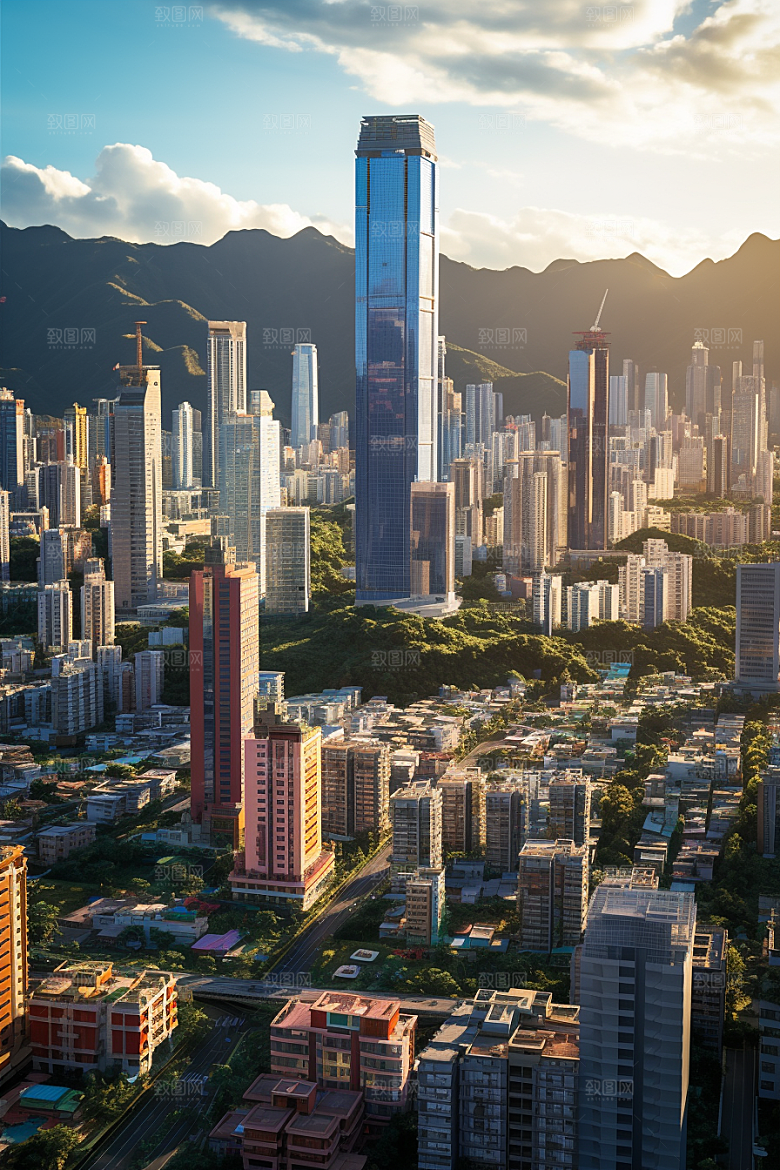 深圳城市风光地标旅行摄影图