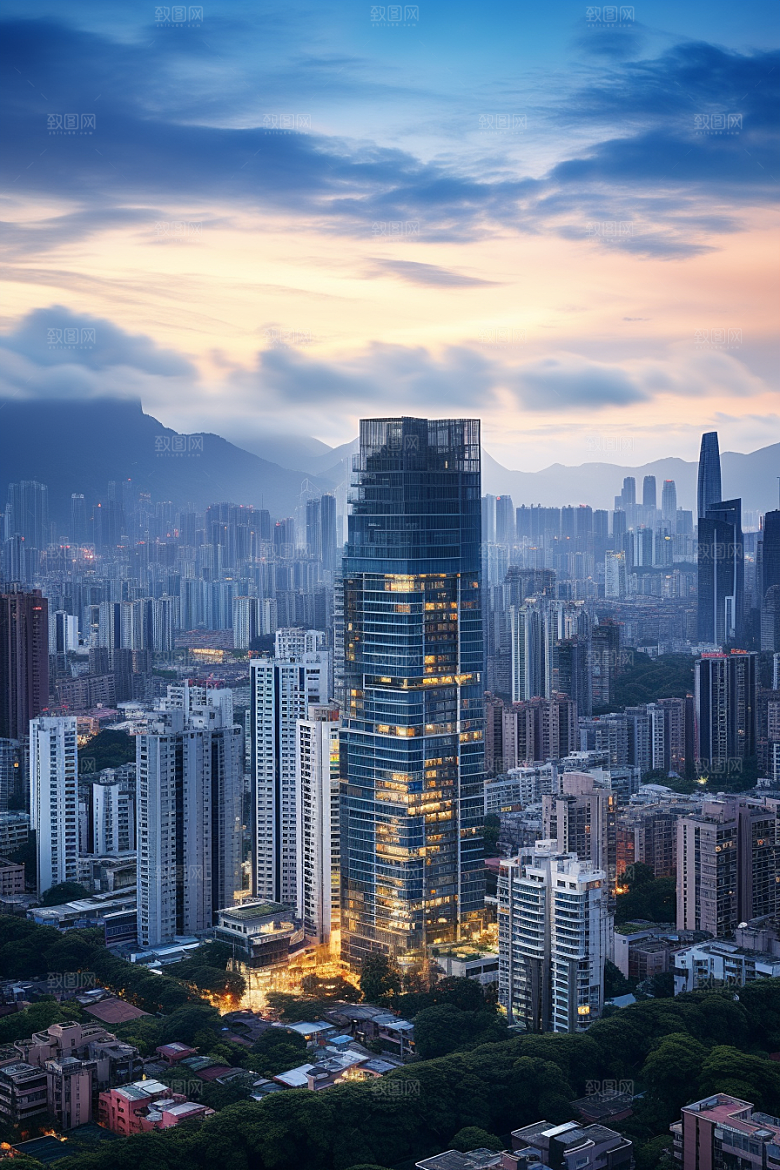 深圳城市风光经济特区景色摄影图
