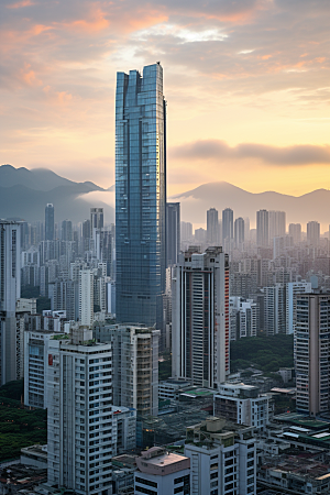 深圳城市风光现代化经济特区摄影图