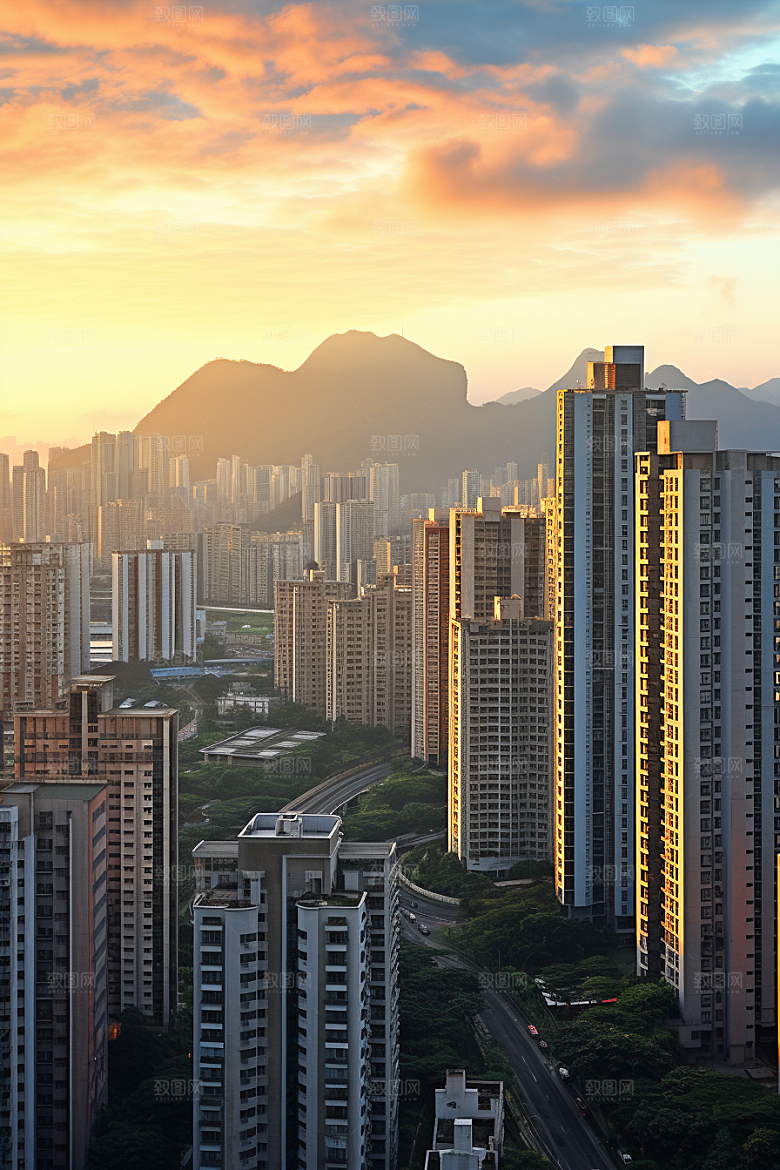 深圳城市风光现代化景色摄影图