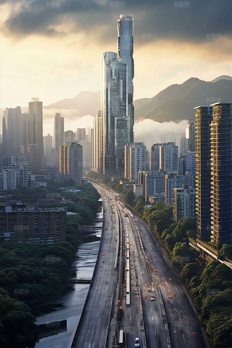 深圳城市风光现代化国内游摄影图
