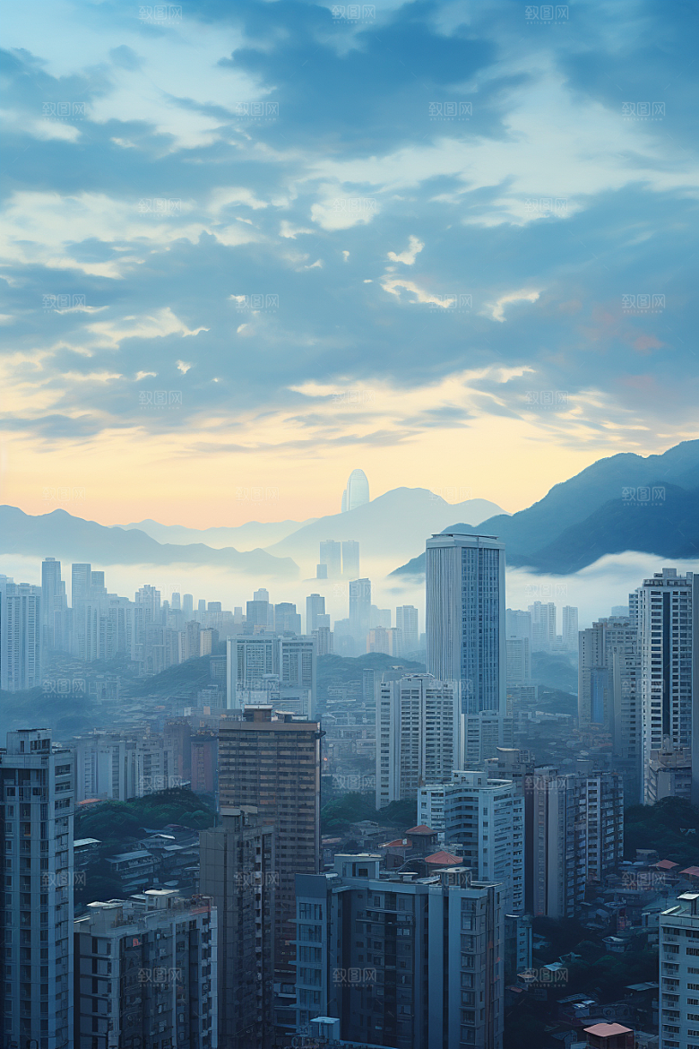 深圳城市风光旅游地标摄影图
