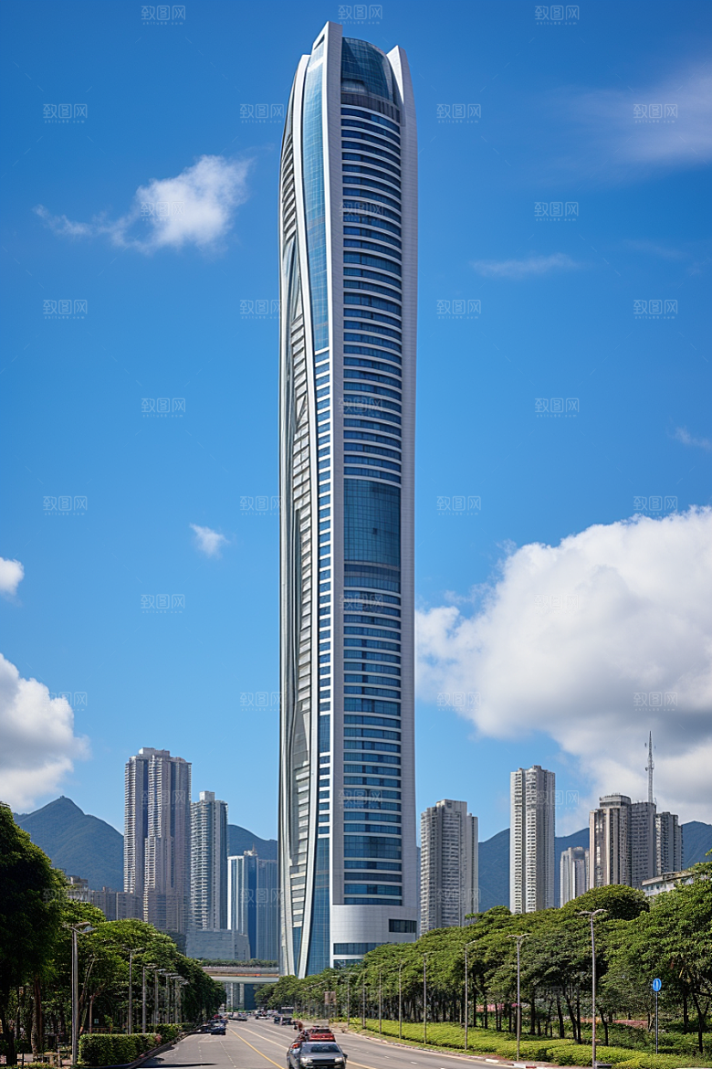 深圳城市风光都市现代化摄影图