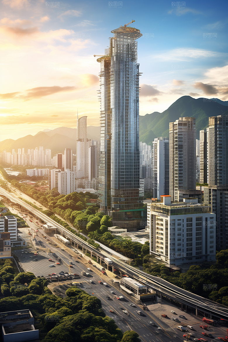 深圳城市风光都市高清摄影图