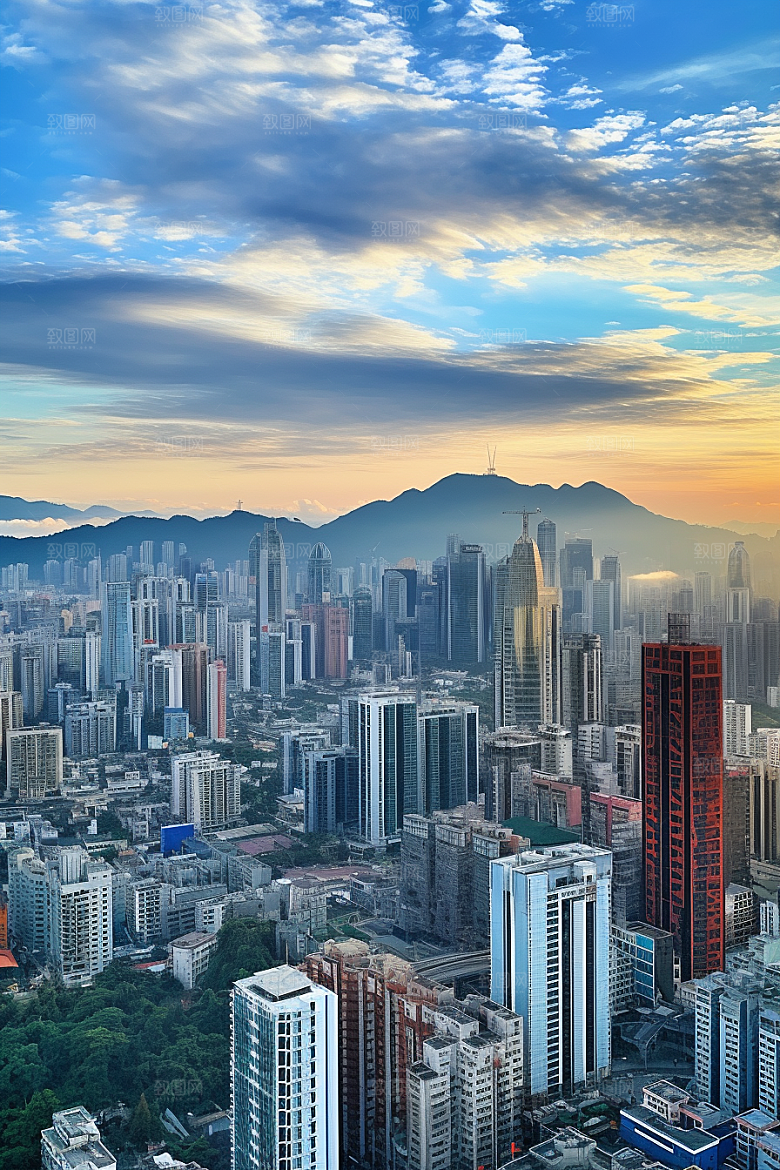 深圳城市风光新城高清摄影图