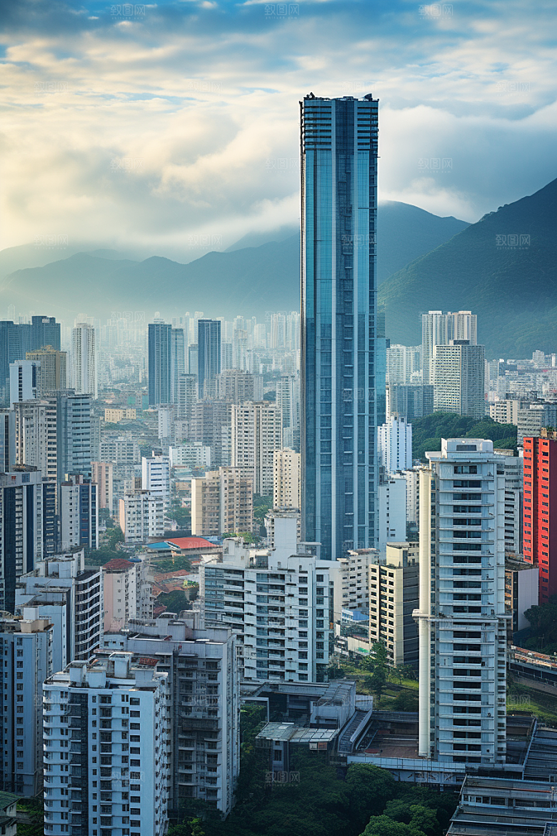 深圳城市风光旅行新城摄影图