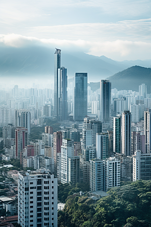 深圳城市风光风景现代化摄影图