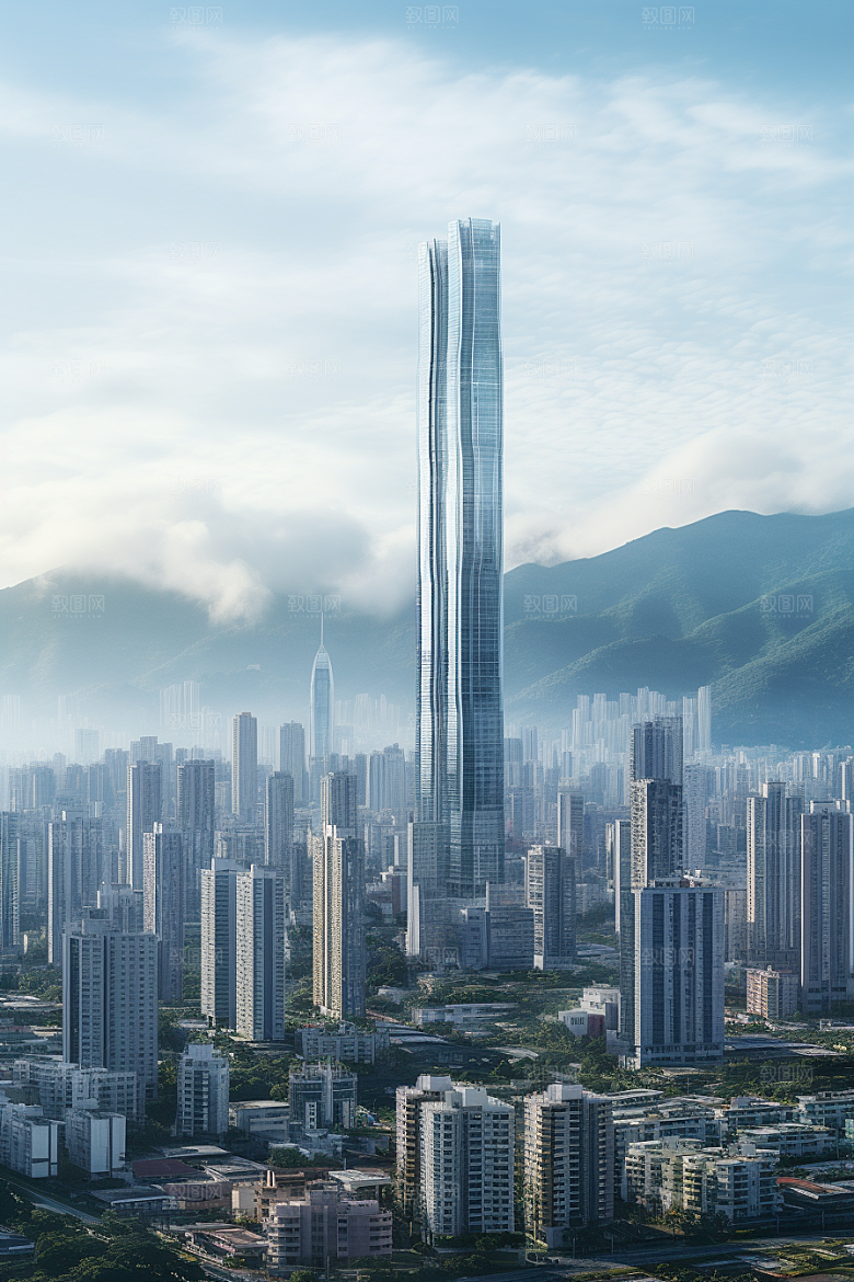 深圳城市风光旅游都市摄影图
