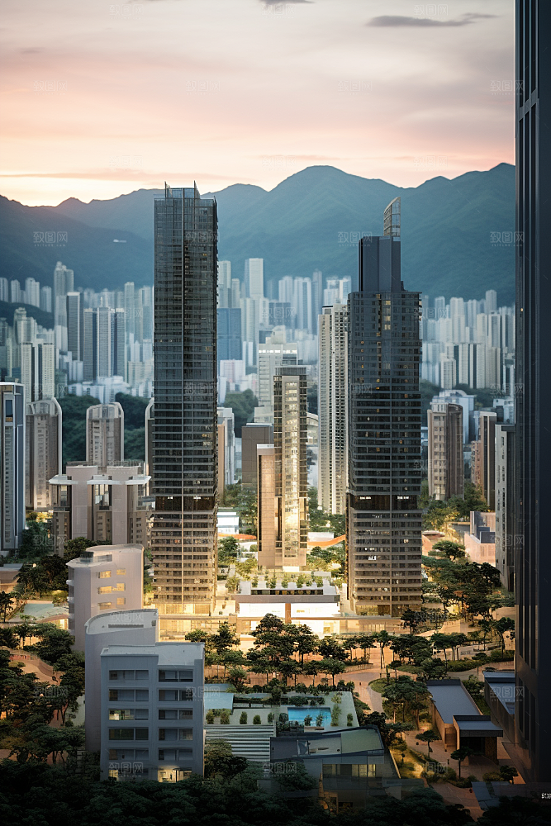 深圳城市风光高清地标摄影图