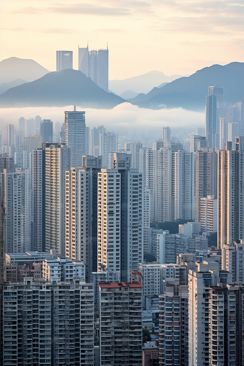 深圳城市风光新城景色摄影图