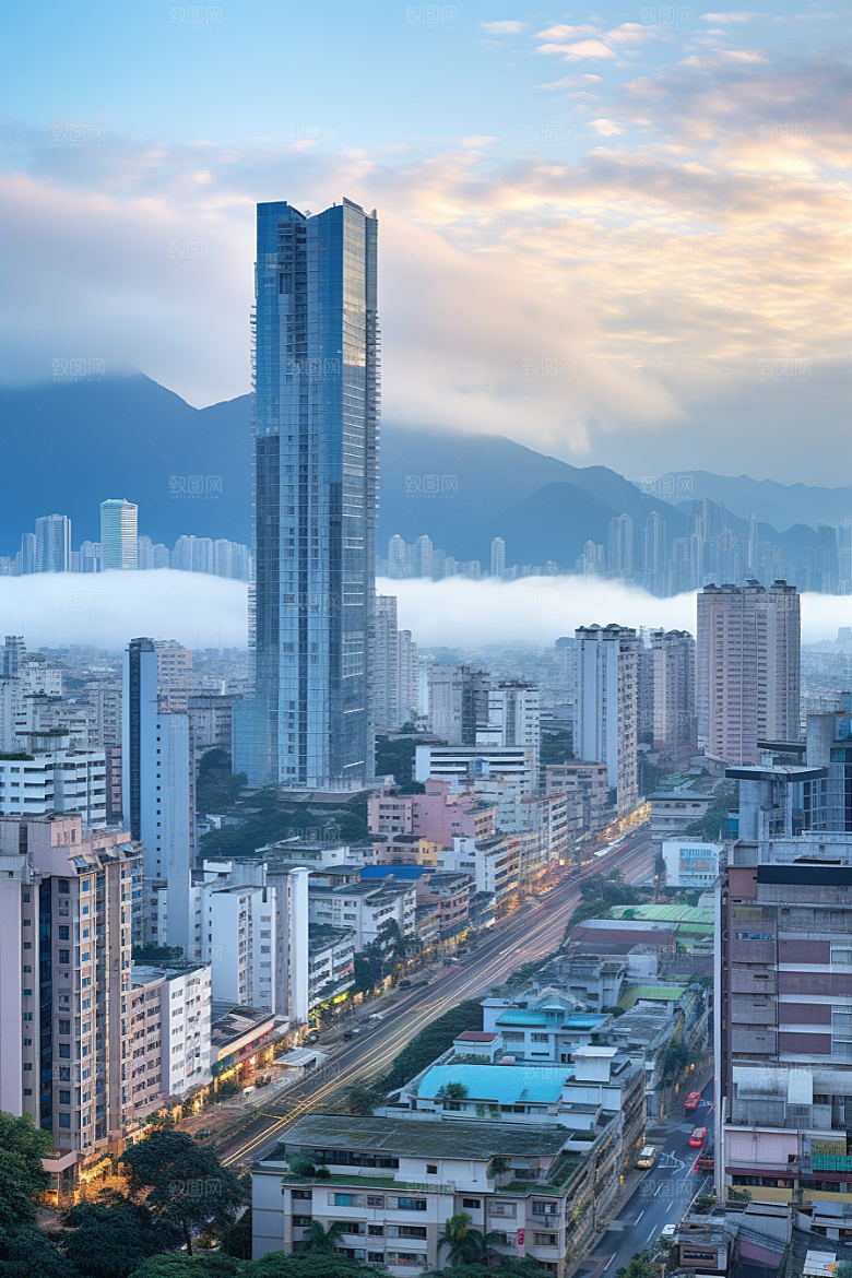 深圳城市风光风景新城摄影图