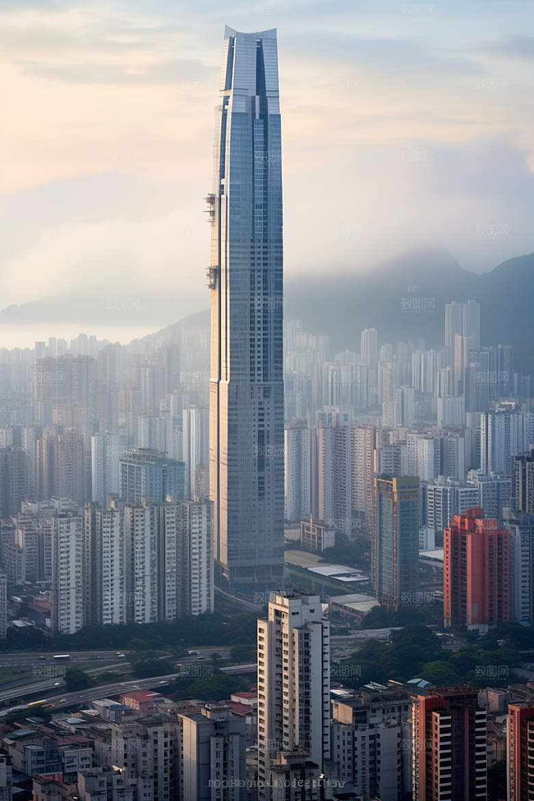 深圳城市风光景色现代化摄影图