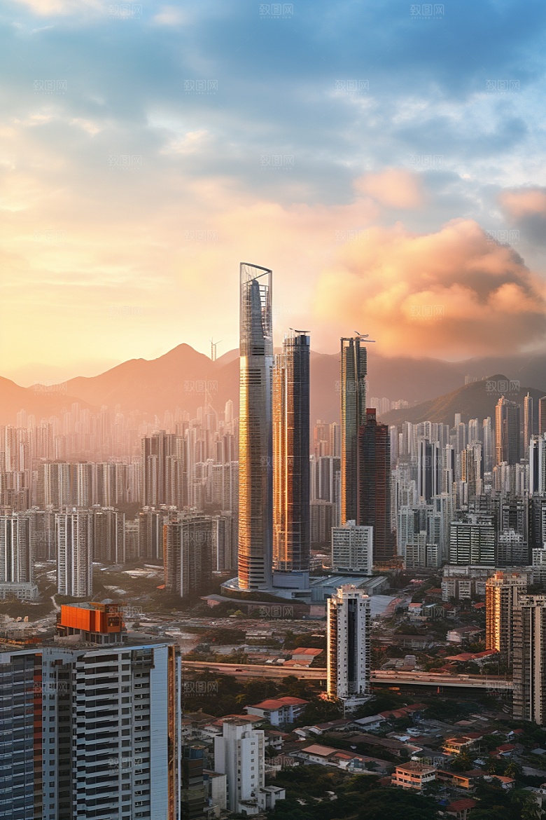 深圳城市风光旅行地标摄影图