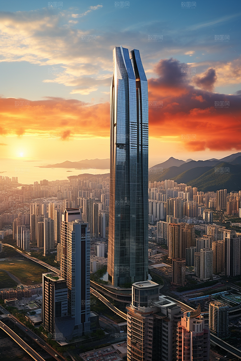 深圳城市风光景色高清摄影图