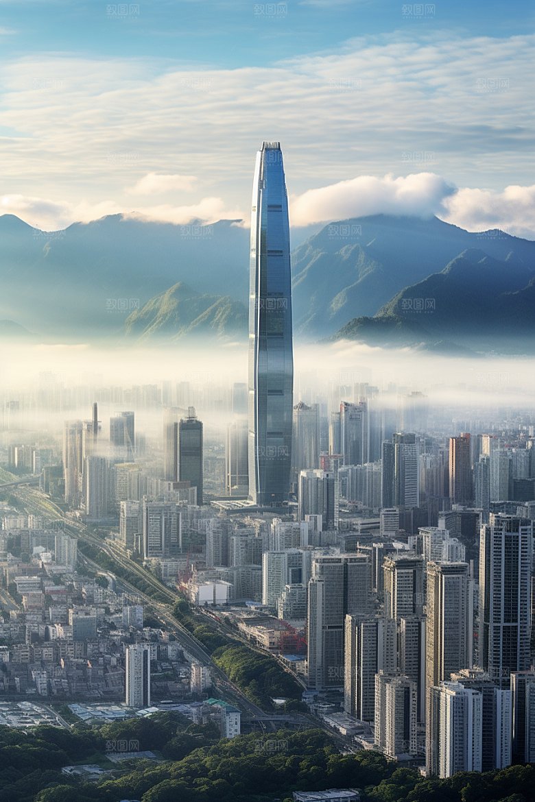 深圳城市风光高清风景摄影图