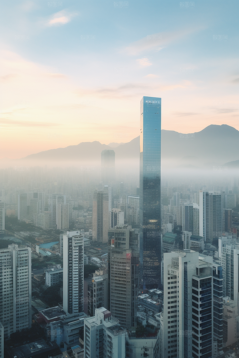 深圳城市风光景色都市摄影图
