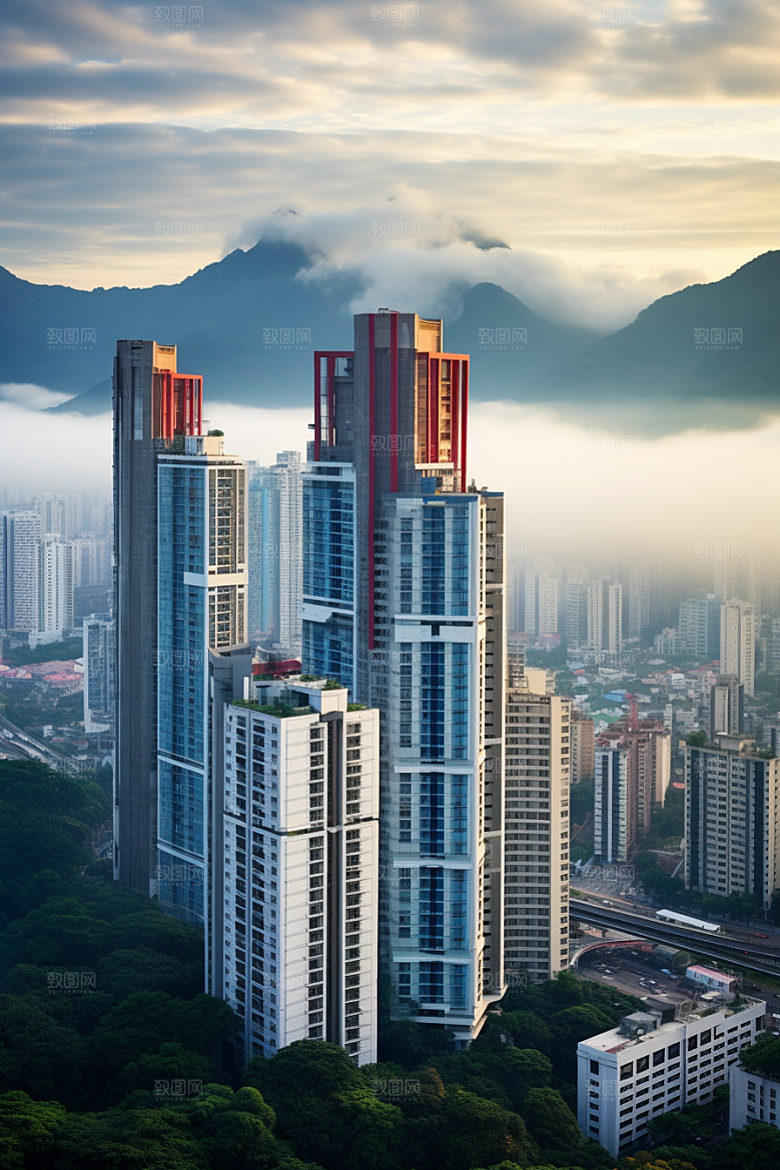 深圳城市风光高清经济特区摄影图
