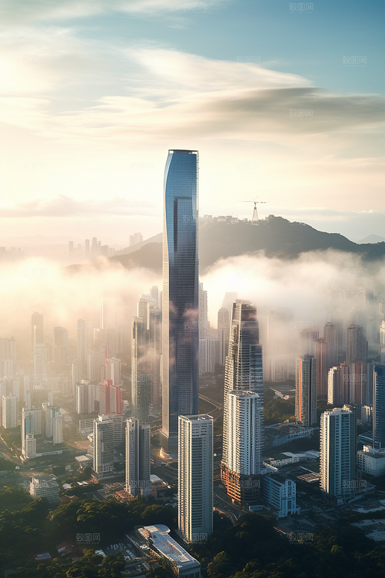 深圳城市风光风景新城摄影图