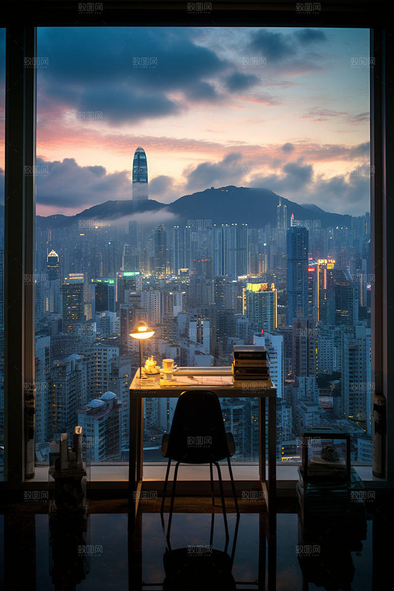 深圳城市风光都市新城摄影图
