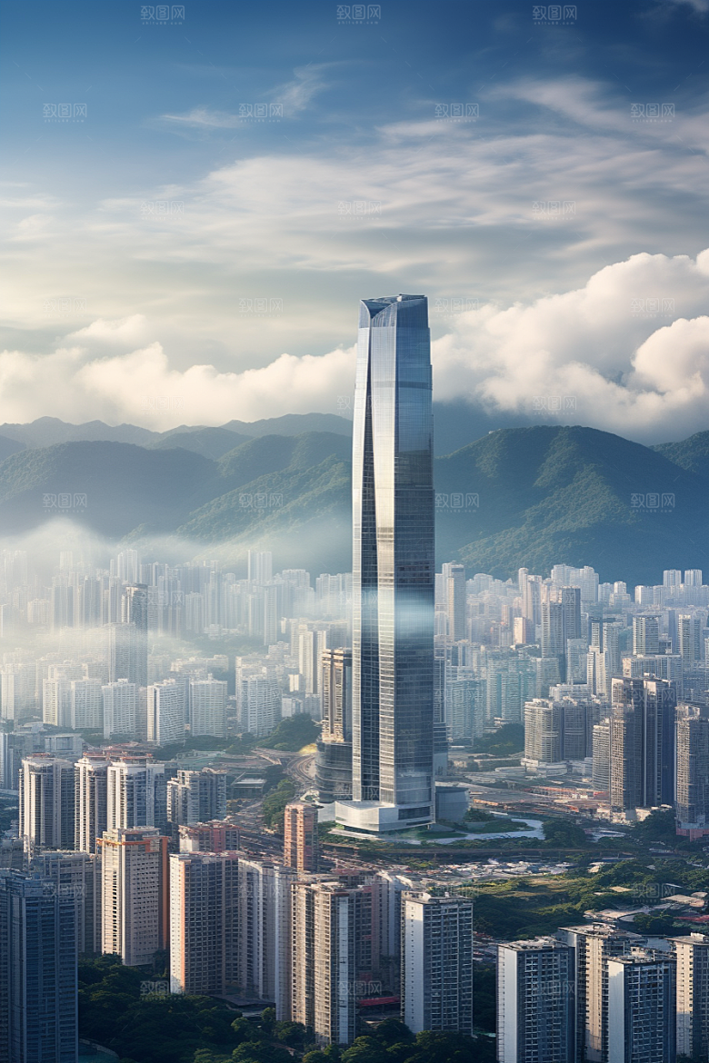 深圳城市风光经济特区都市摄影图
