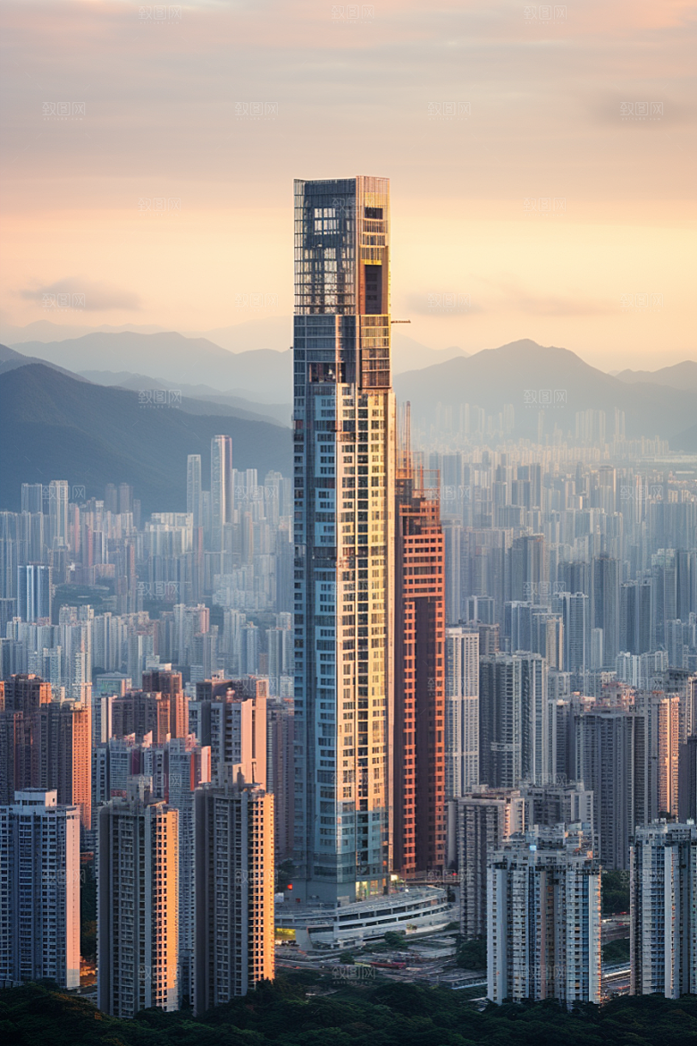 深圳城市风光经济特区旅行摄影图