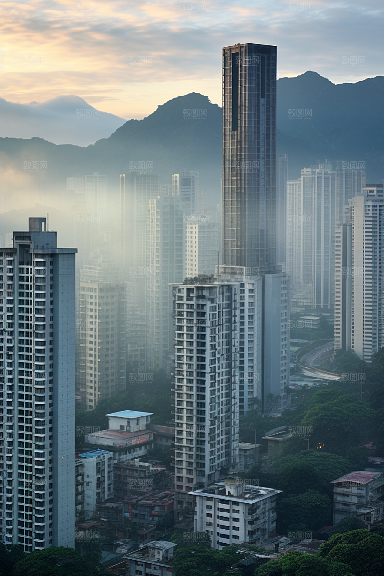 深圳城市风光地标景色摄影图