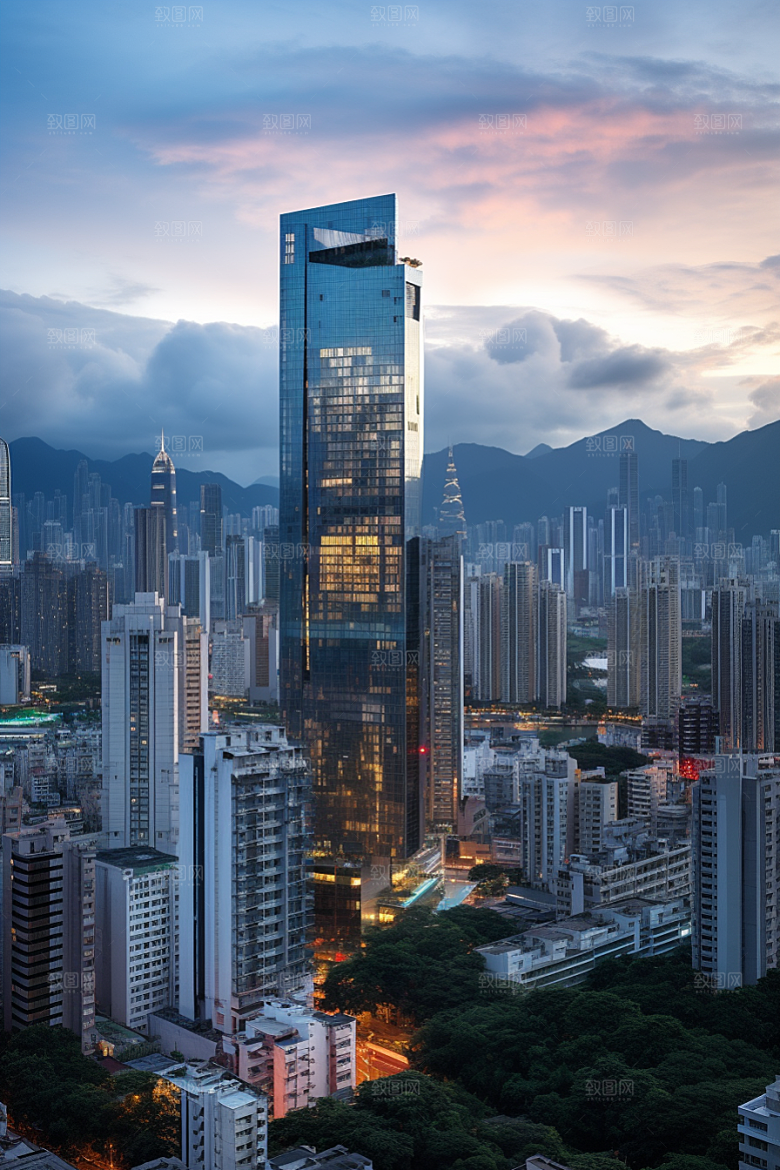 深圳城市风光现代化新城摄影图