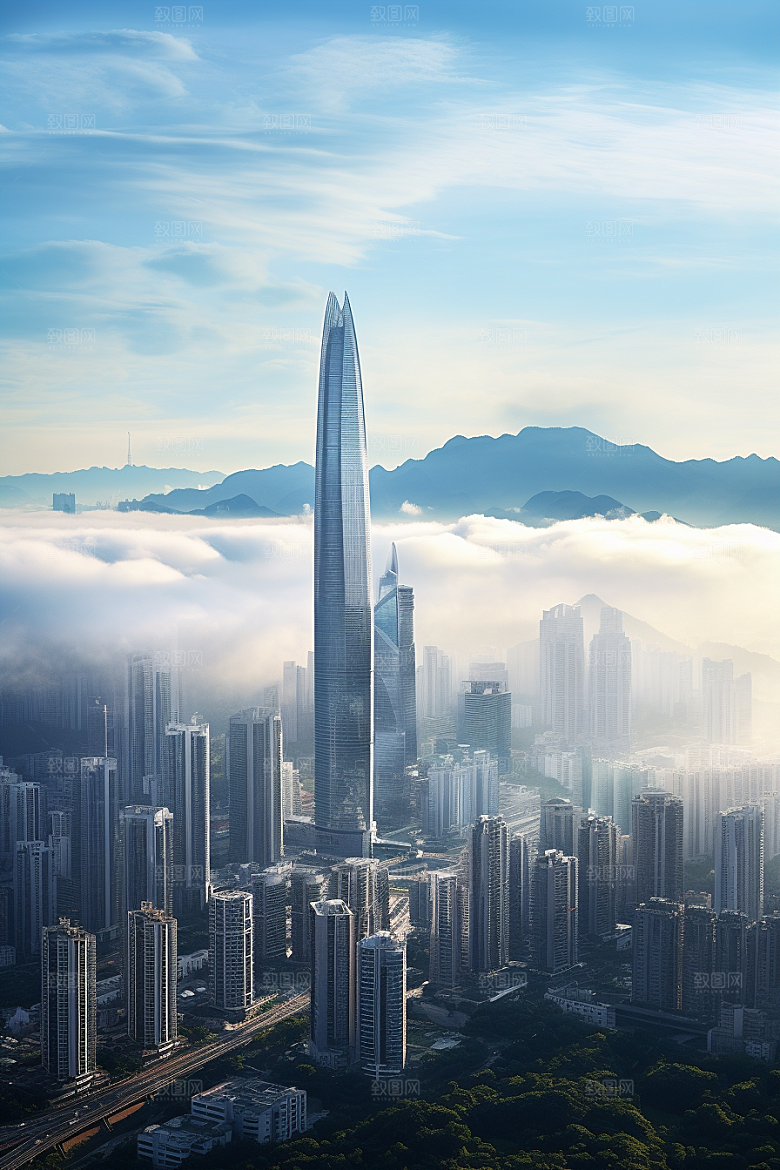 深圳城市风光景色旅行摄影图