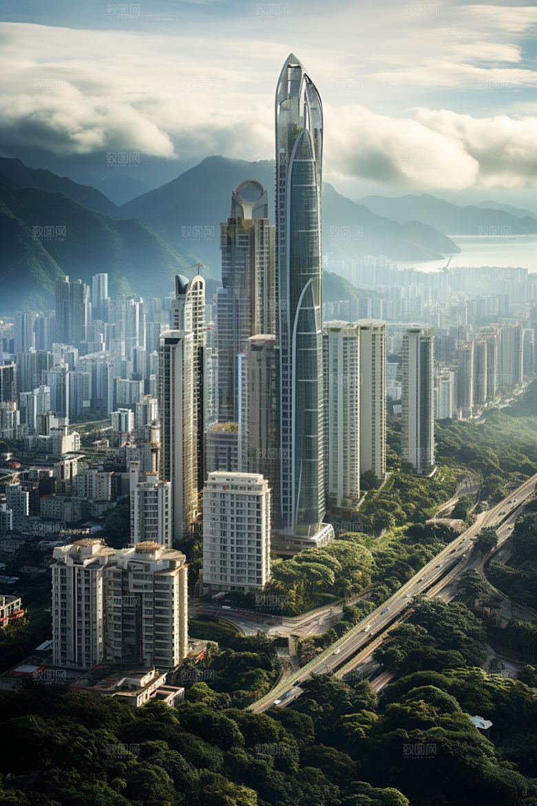 深圳城市风光国内游景色摄影图
