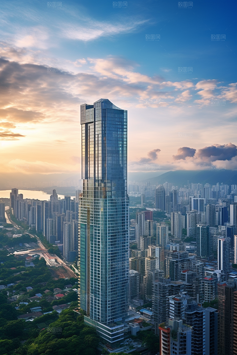 深圳城市风光风景地标摄影图