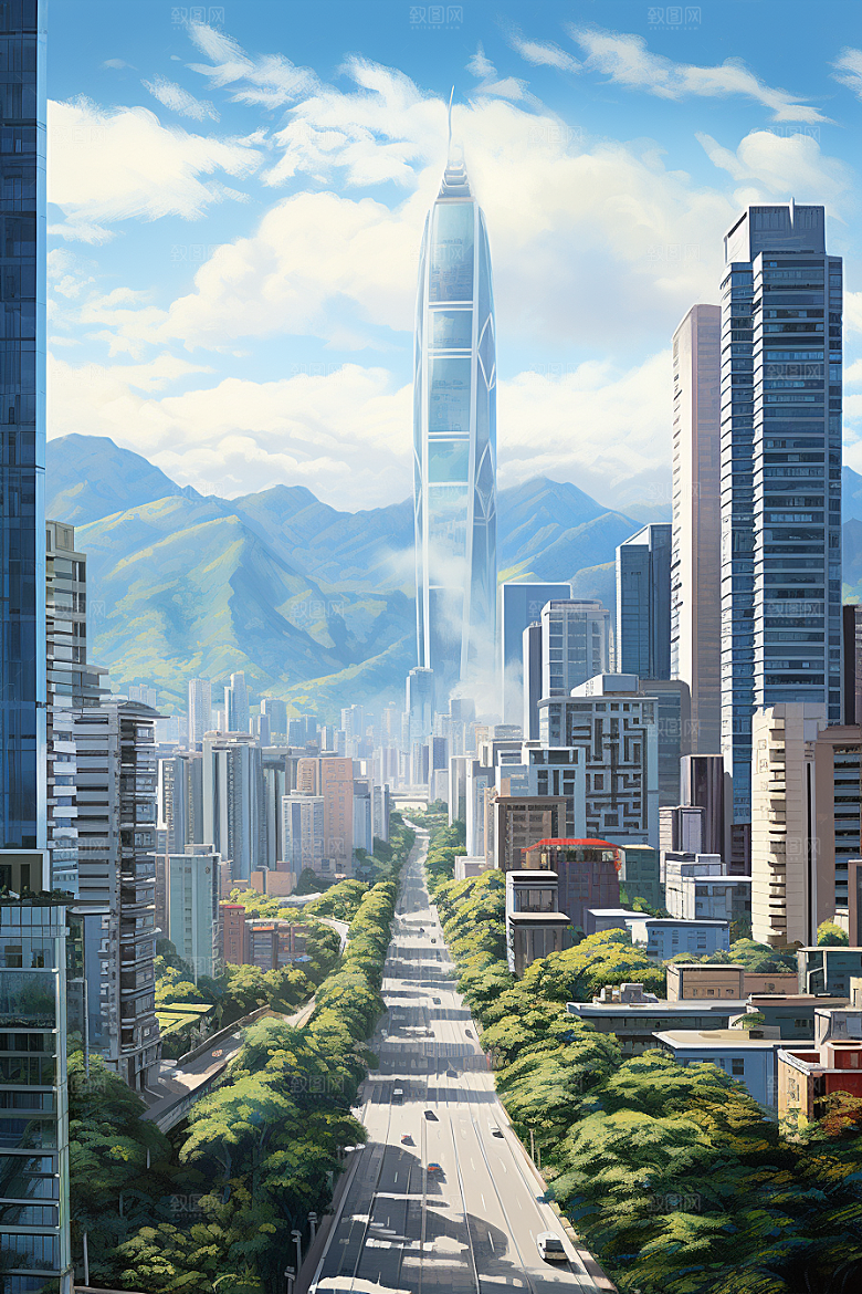深圳城市风光地标高清摄影图