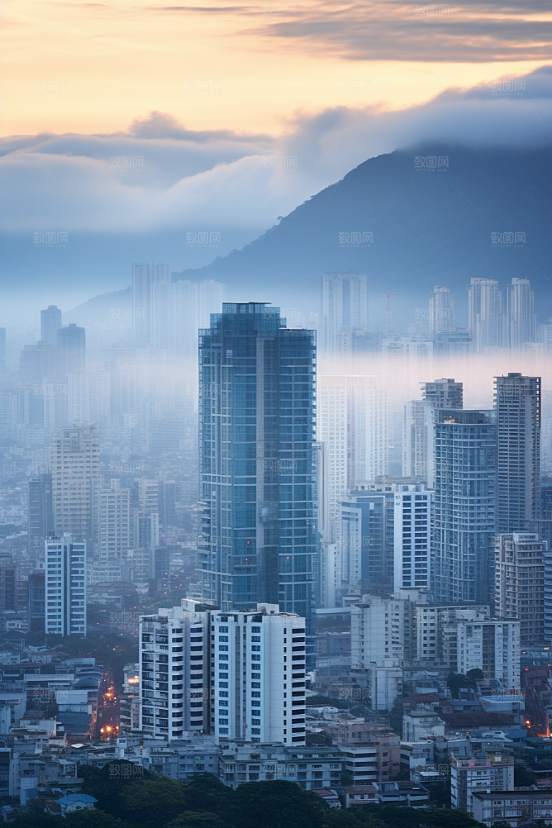深圳城市风光旅行地标摄影图
