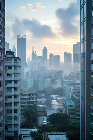 深圳城市风光旅游现代化摄影图