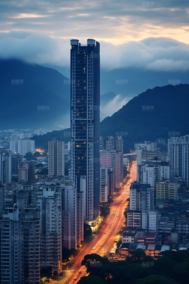 深圳城市风光旅游景色摄影图