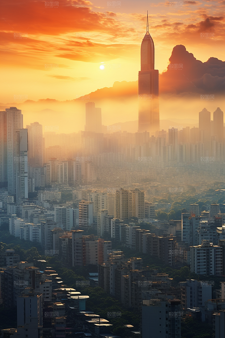 深圳城市风光现代化地标摄影图