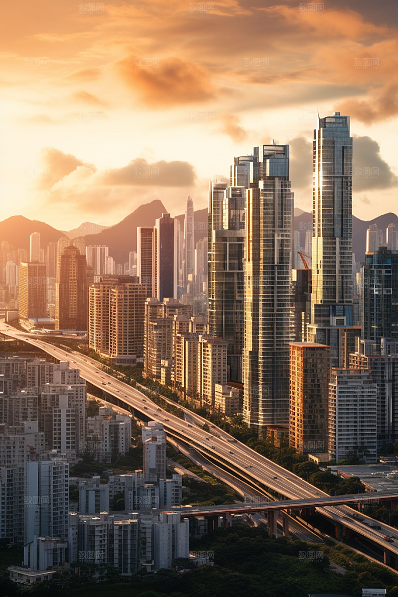 深圳城市风光地标都市摄影图