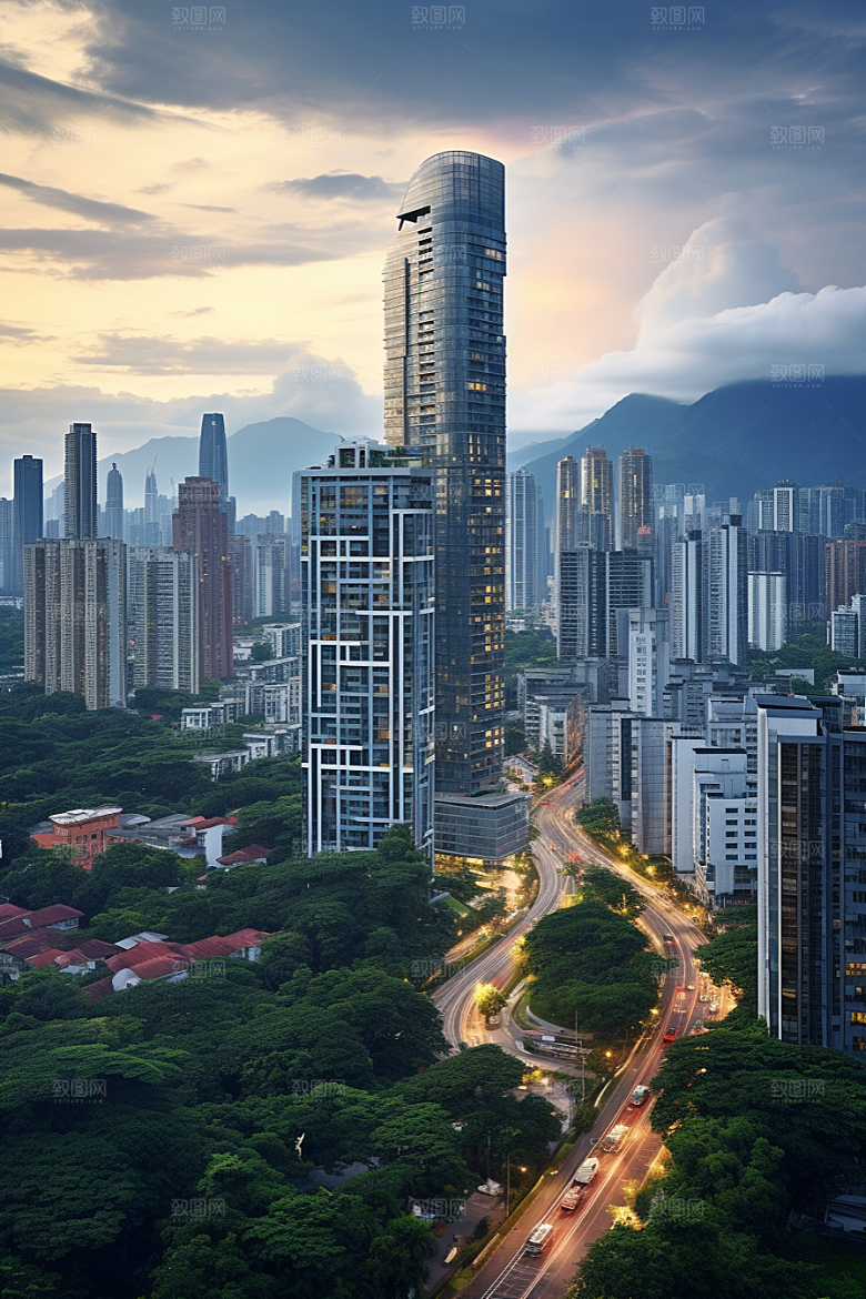 深圳城市风光经济特区地标摄影图