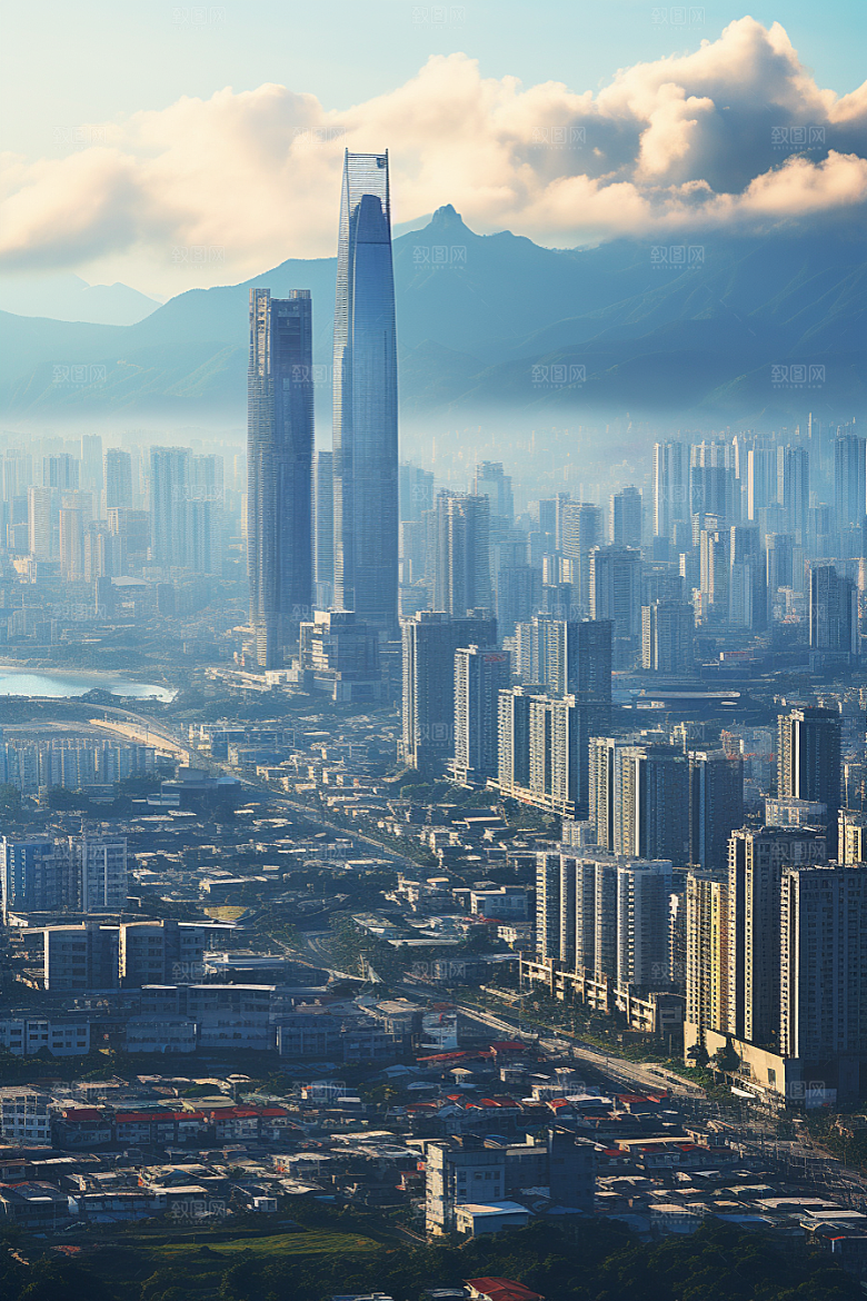 深圳城市风光经济特区景色摄影图