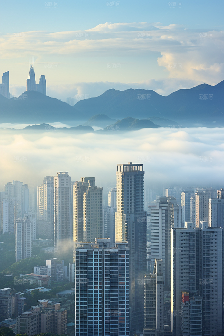 深圳城市风光经济特区高清摄影图