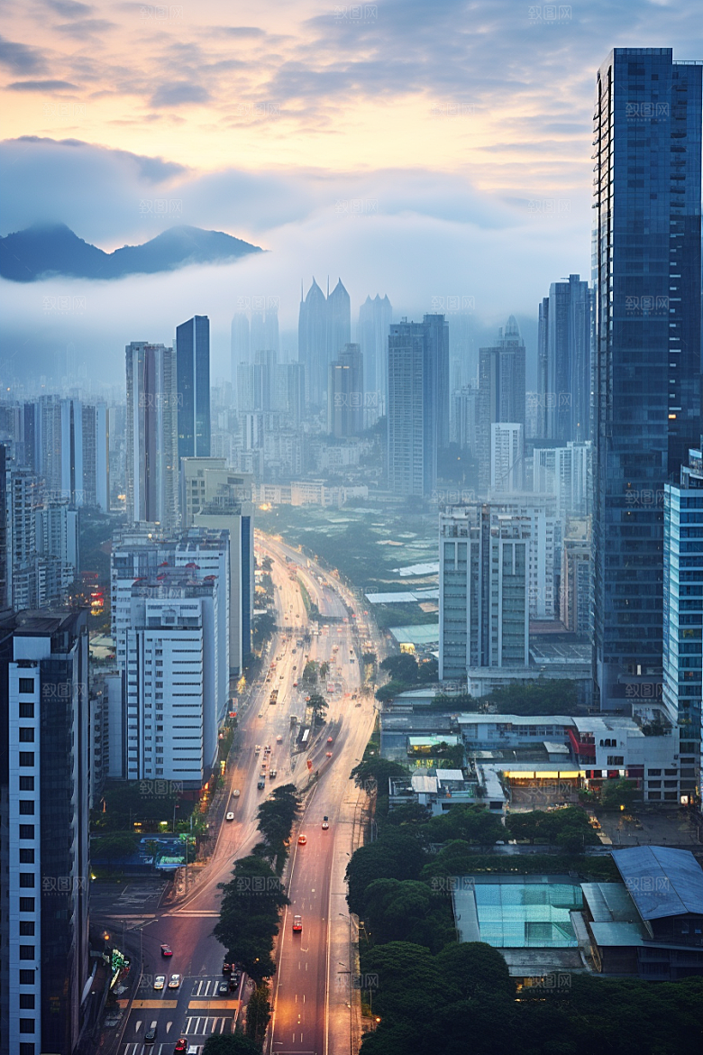 深圳城市风光经济特区高清摄影图