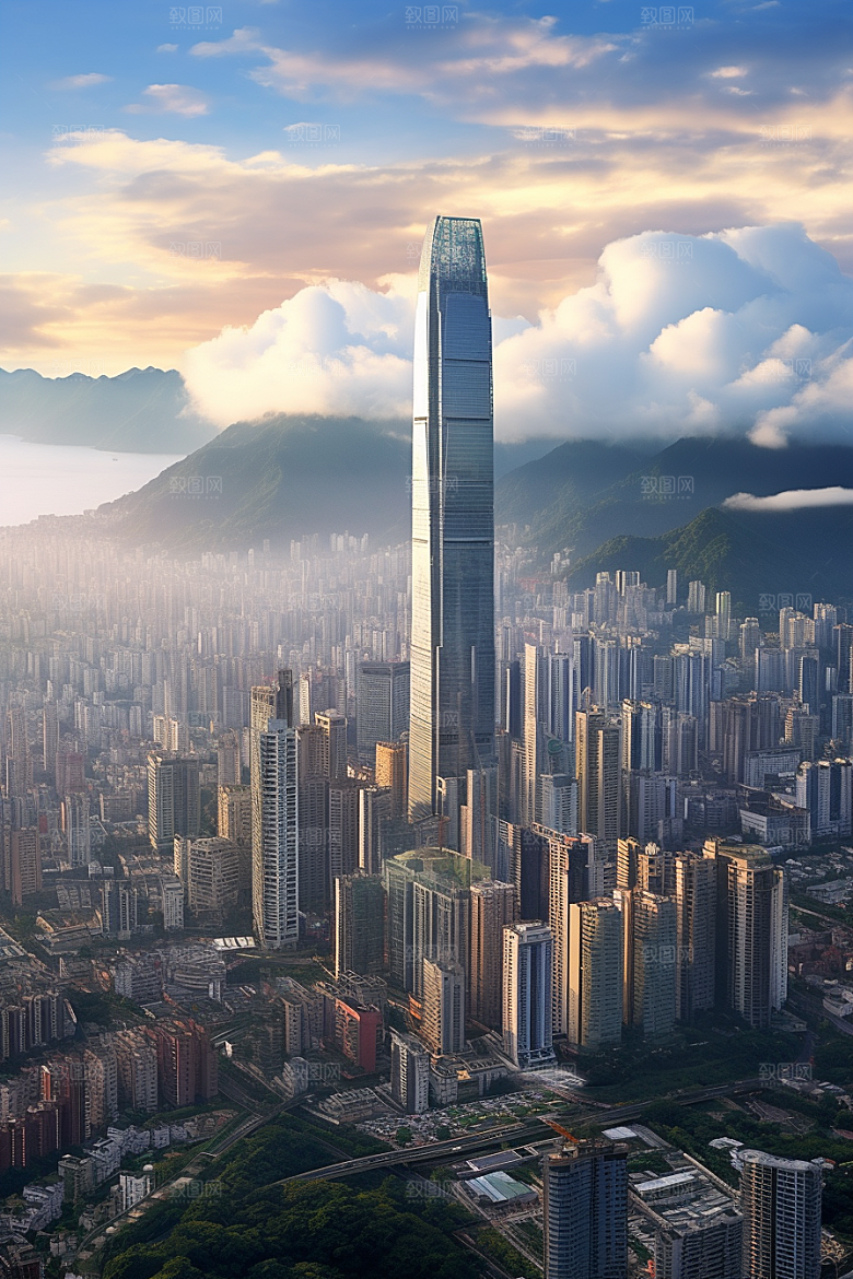 深圳城市风光地标景色摄影图