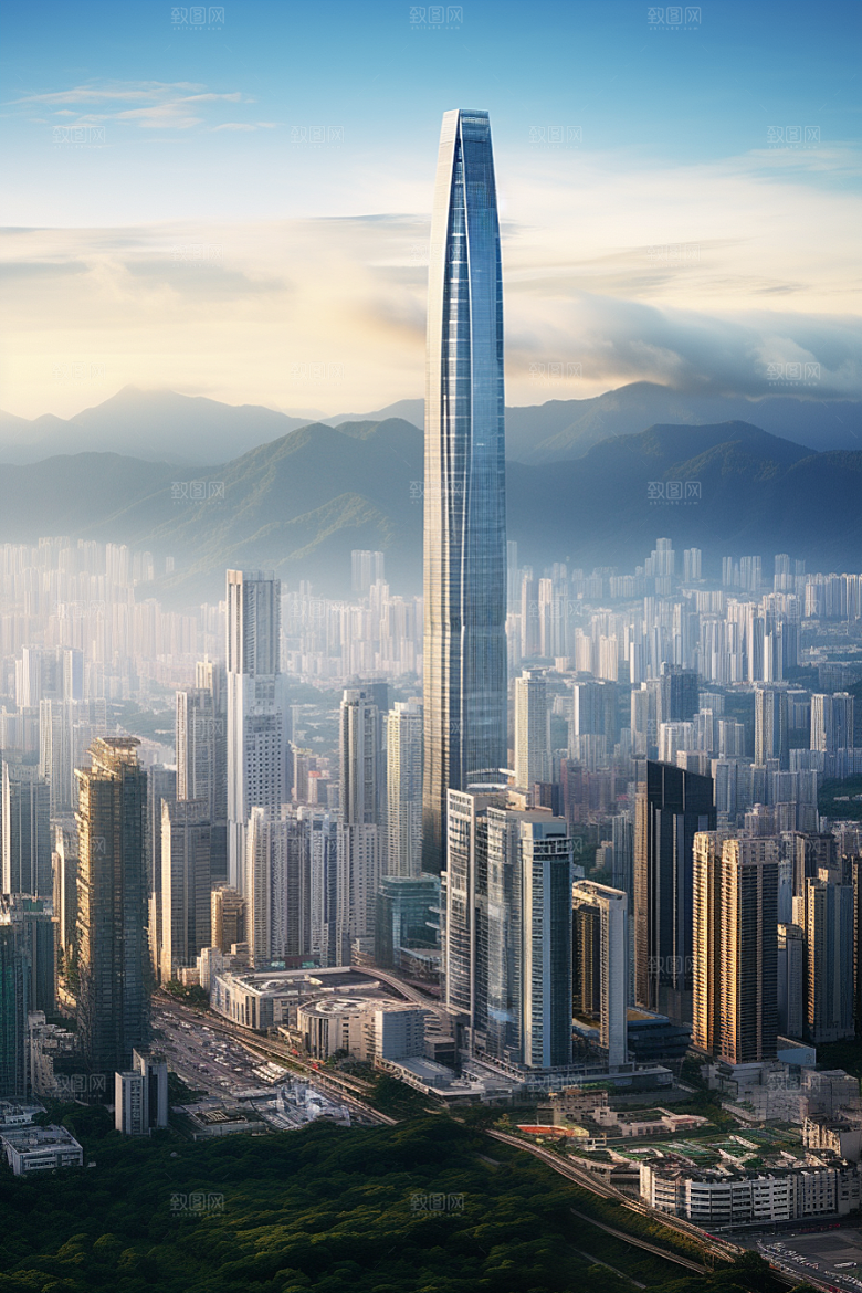 深圳城市风光旅行国内游摄影图