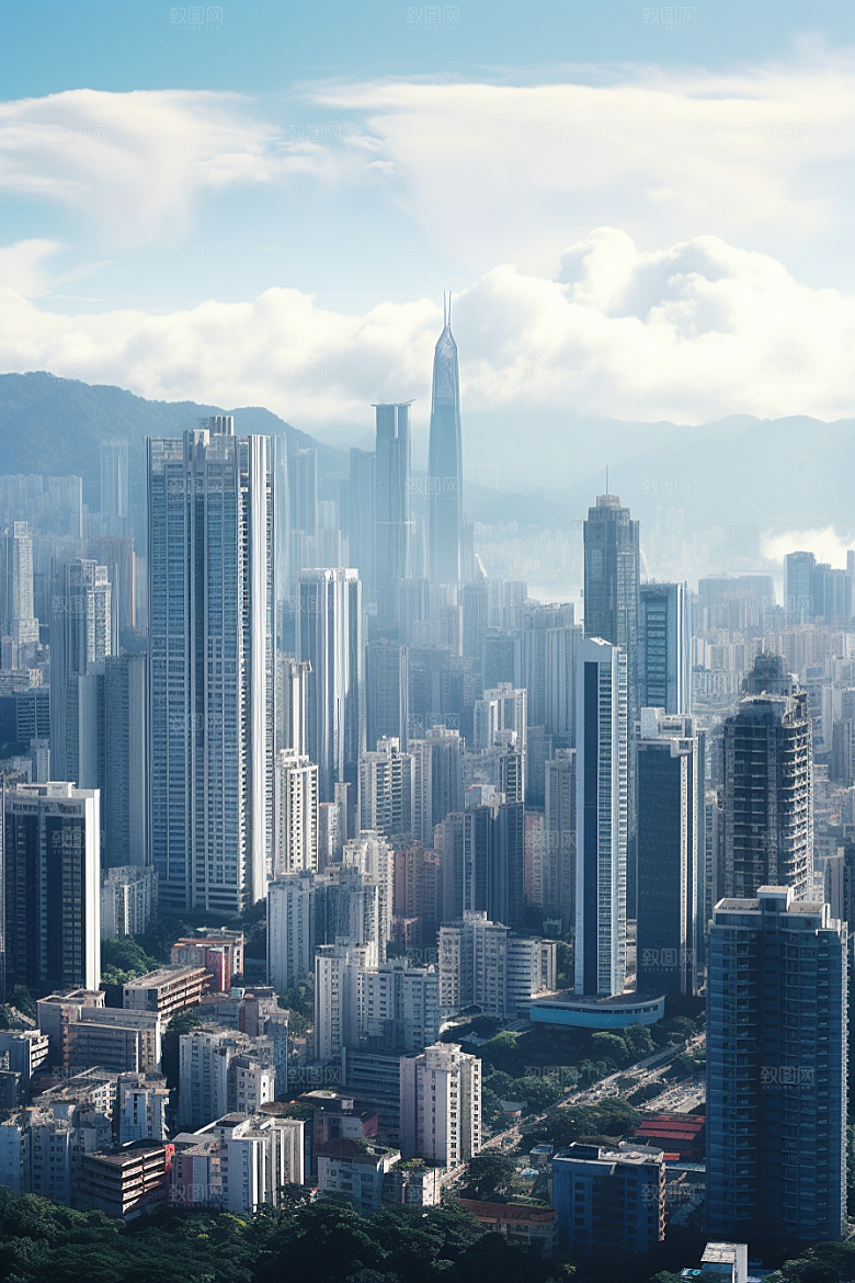深圳城市风光都市现代化摄影图