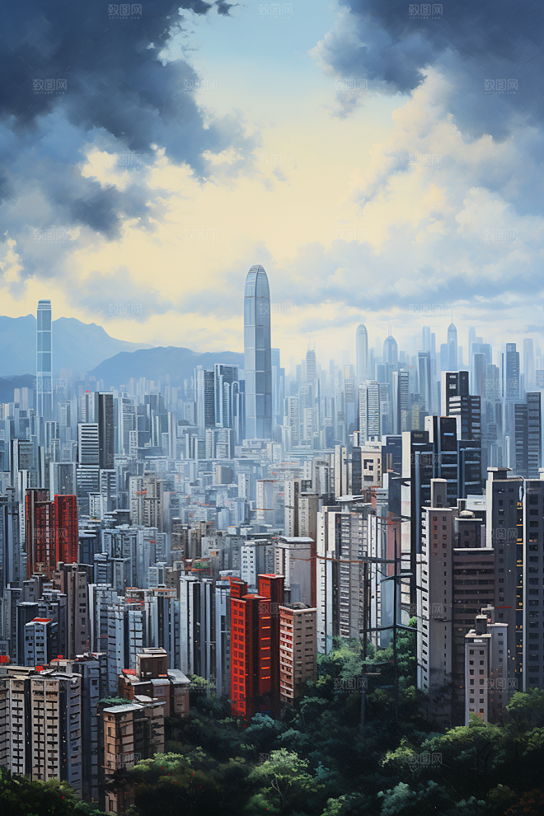 深圳城市风光现代化高清摄影图