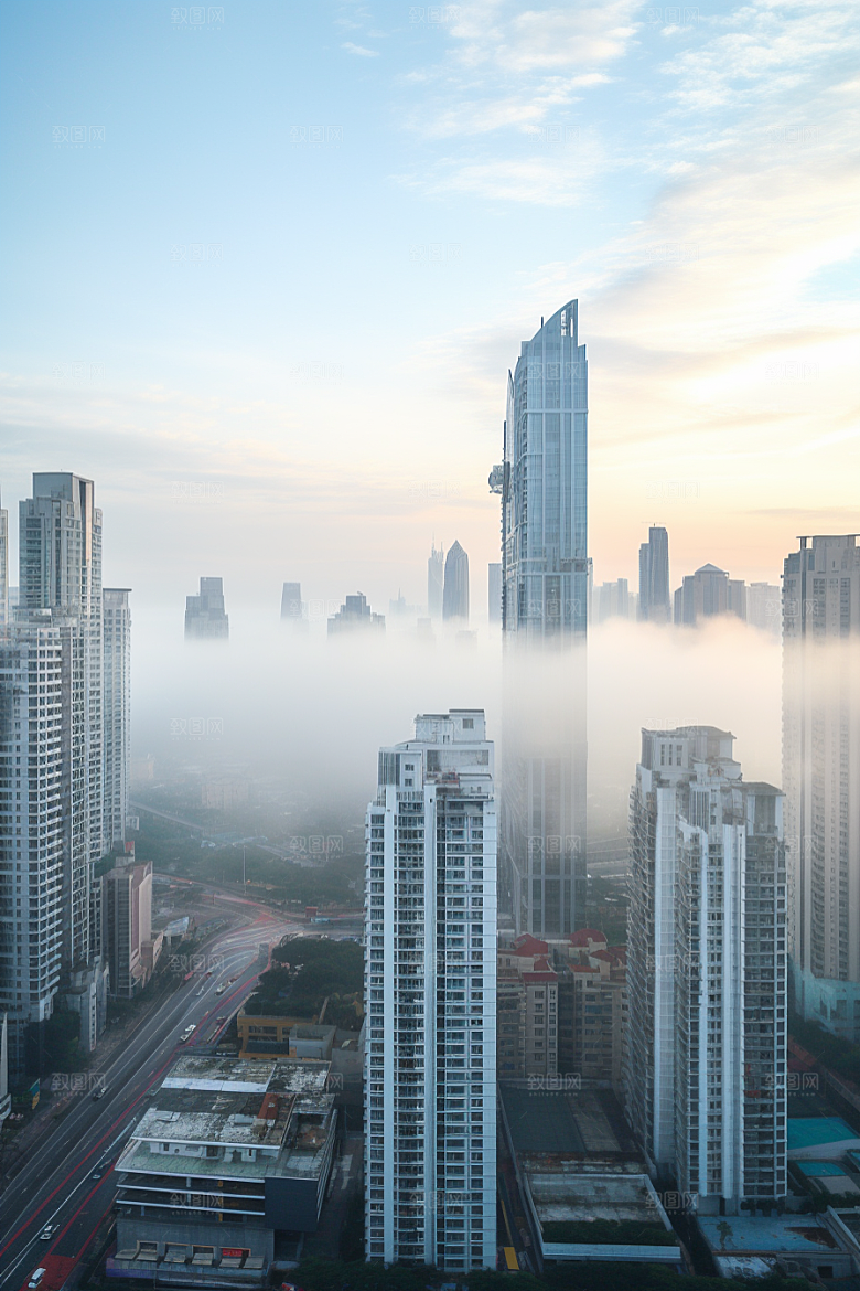 深圳城市风光地标新城摄影图