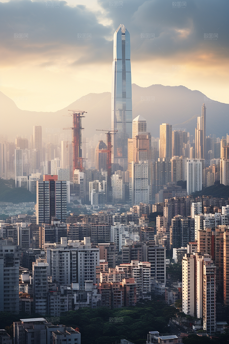深圳城市风光经济特区景色摄影图